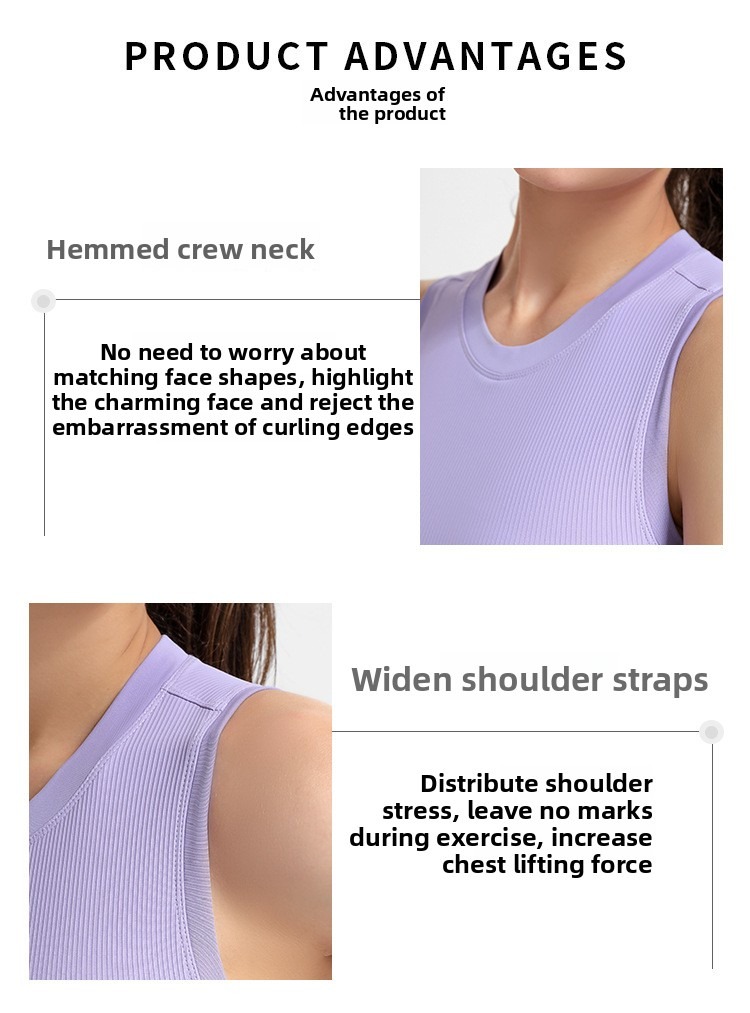 Ribbed Seamless Padded Sports Camisole Custom Available