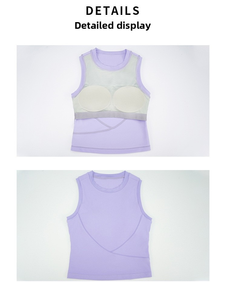 Ribbed Seamless Padded Sports Camisole Custom Available