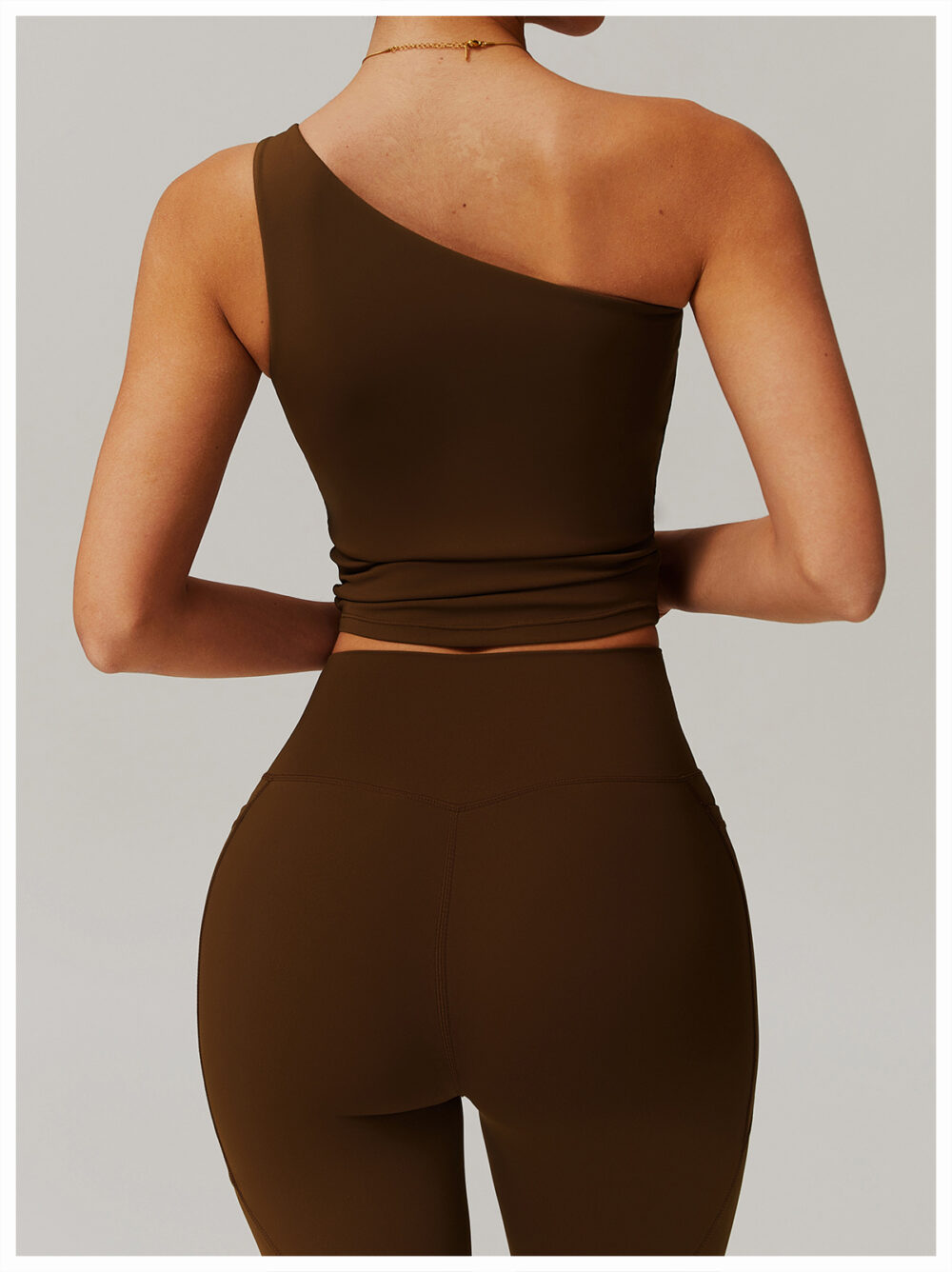 One-Shoulder Cloud-Feel Sculpting Yoga Tank Custom Available