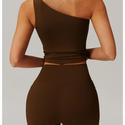 One-Shoulder Cloud-Feel Sculpting Yoga Tank Custom Available