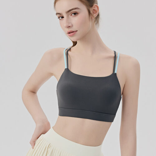 详情-34 Double-Strap Quick-Dry Support Sports Bra Custom Available