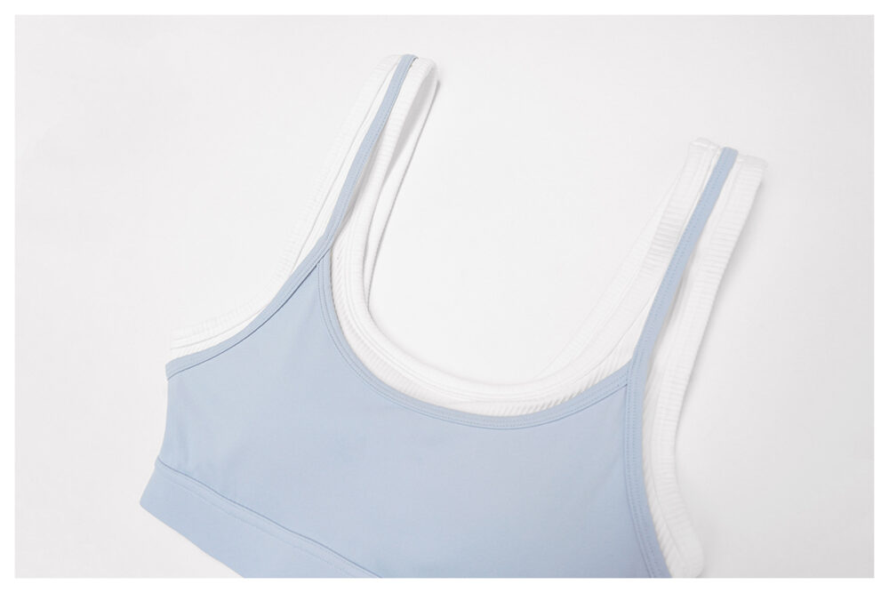 详情-61 2-in-1 Contrast Ribbed High-Support Yoga Bra Custom Available