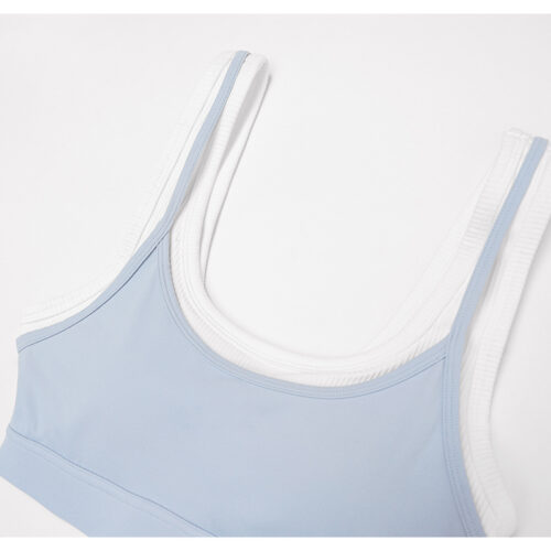 详情-61 2-in-1 Contrast Ribbed High-Support Yoga Bra Custom Available