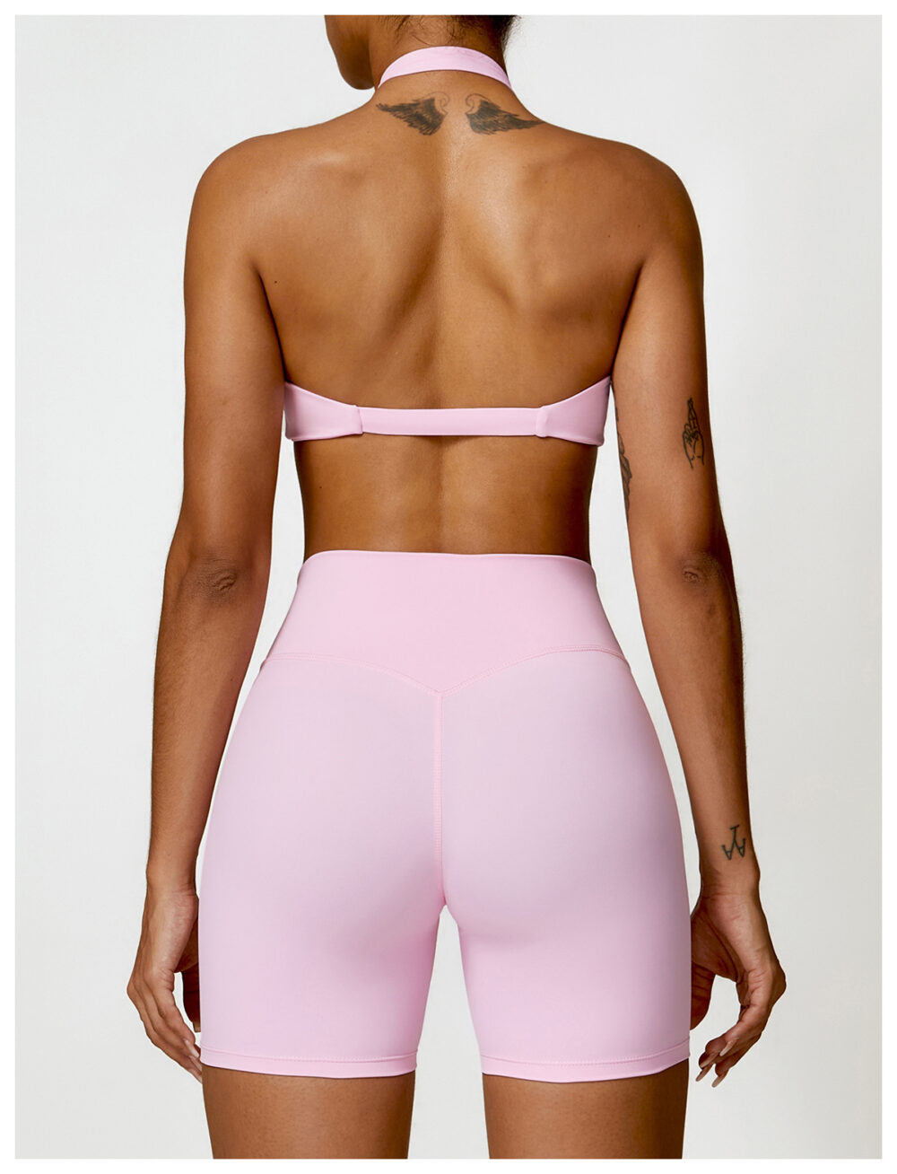 详情-29 Cloud-Feel Halter Deep-V Sculpted Back Sports Bra Custom Available