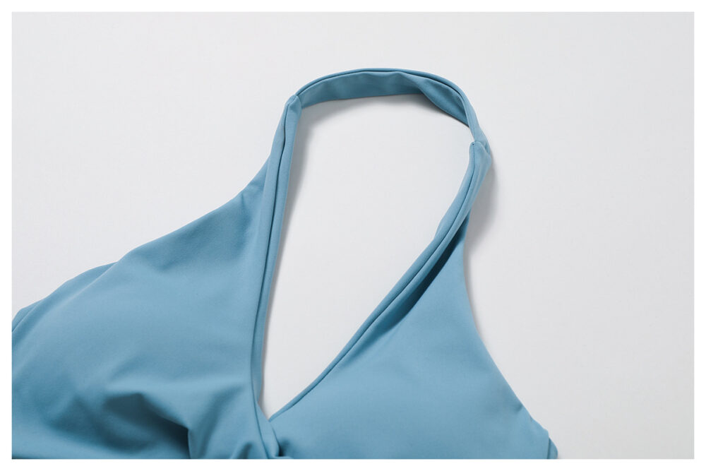 详情-61 Cloud-Feel Halter Deep-V Sculpted Back Sports Bra Custom Available