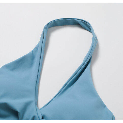 详情-61 Cloud-Feel Halter Deep-V Sculpted Back Sports Bra Custom Available