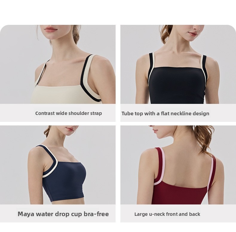 Color-Contrast Instant-Cool 8-Point Flared Yoga Set Custom Available