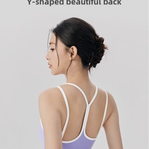 Seamless Color-Block Nude-Feel Yoga Set Custom Available