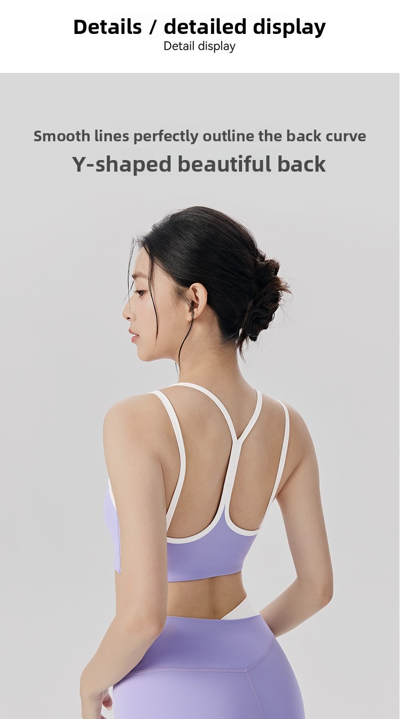 Seamless Color-Block Nude-Feel Yoga Set Custom Available