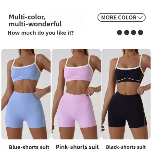 High-Elastic Color-Block Yoga Set Custom Available
