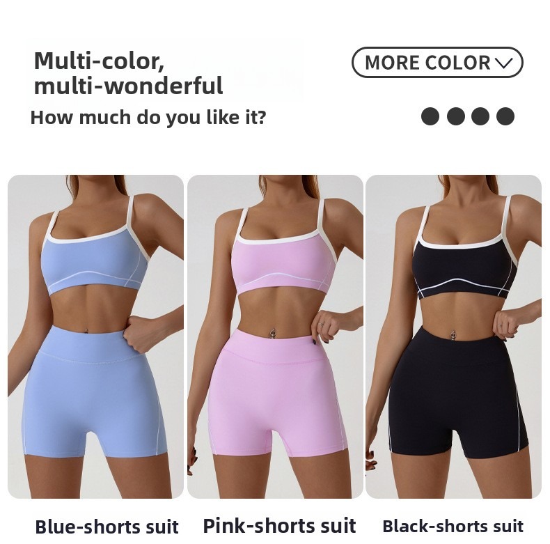 High-Elastic Color-Block Yoga Set Custom Available