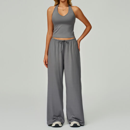 Women Brushed Soft Performance 2 Piece Yoga Set, High Stretch Workout Activewear, Custom Logo & Colors Available