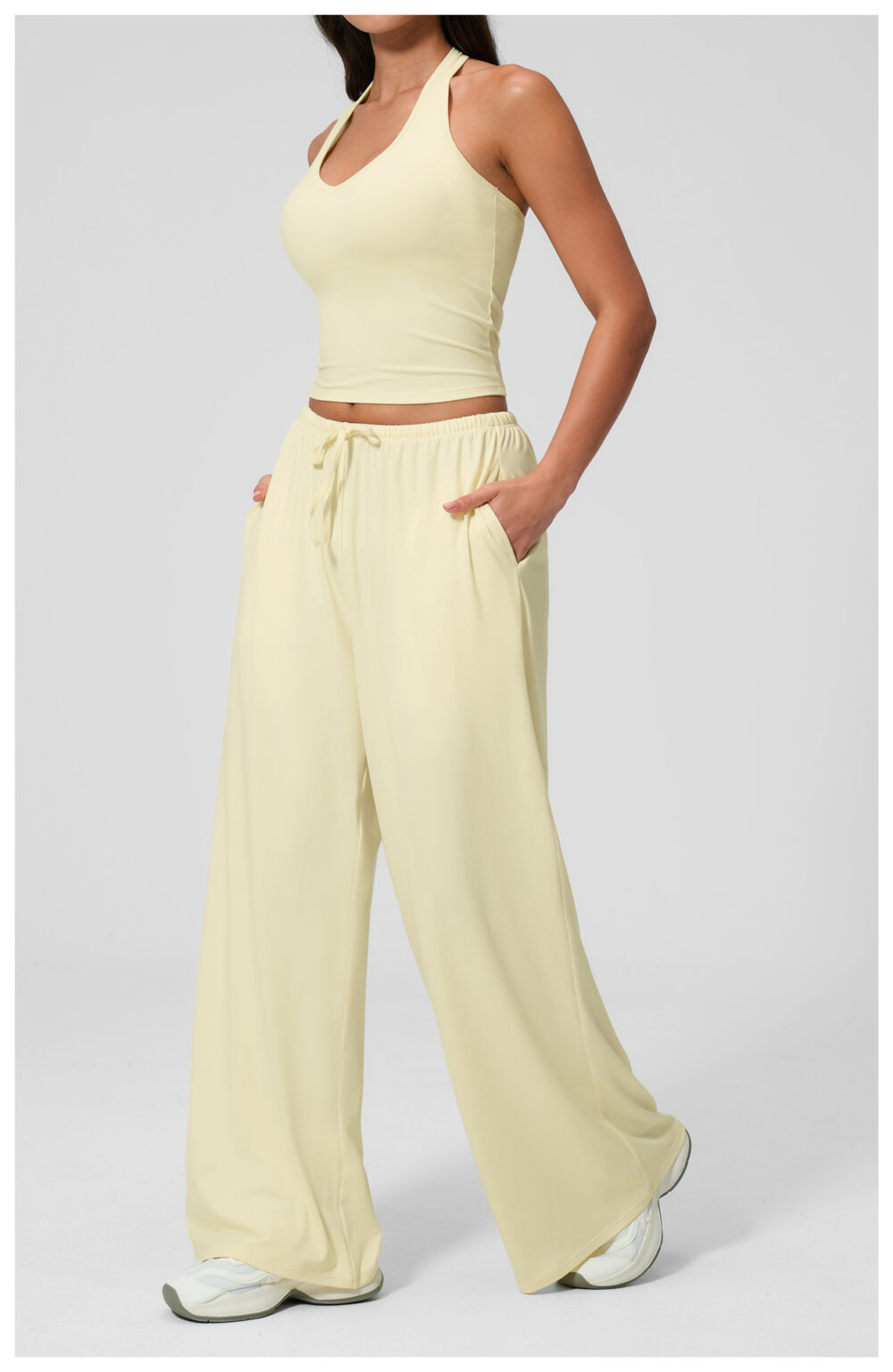 Women Brushed Soft Performance 2 Piece Yoga Set, High Stretch Workout Activewear, Custom Logo & Colors Available