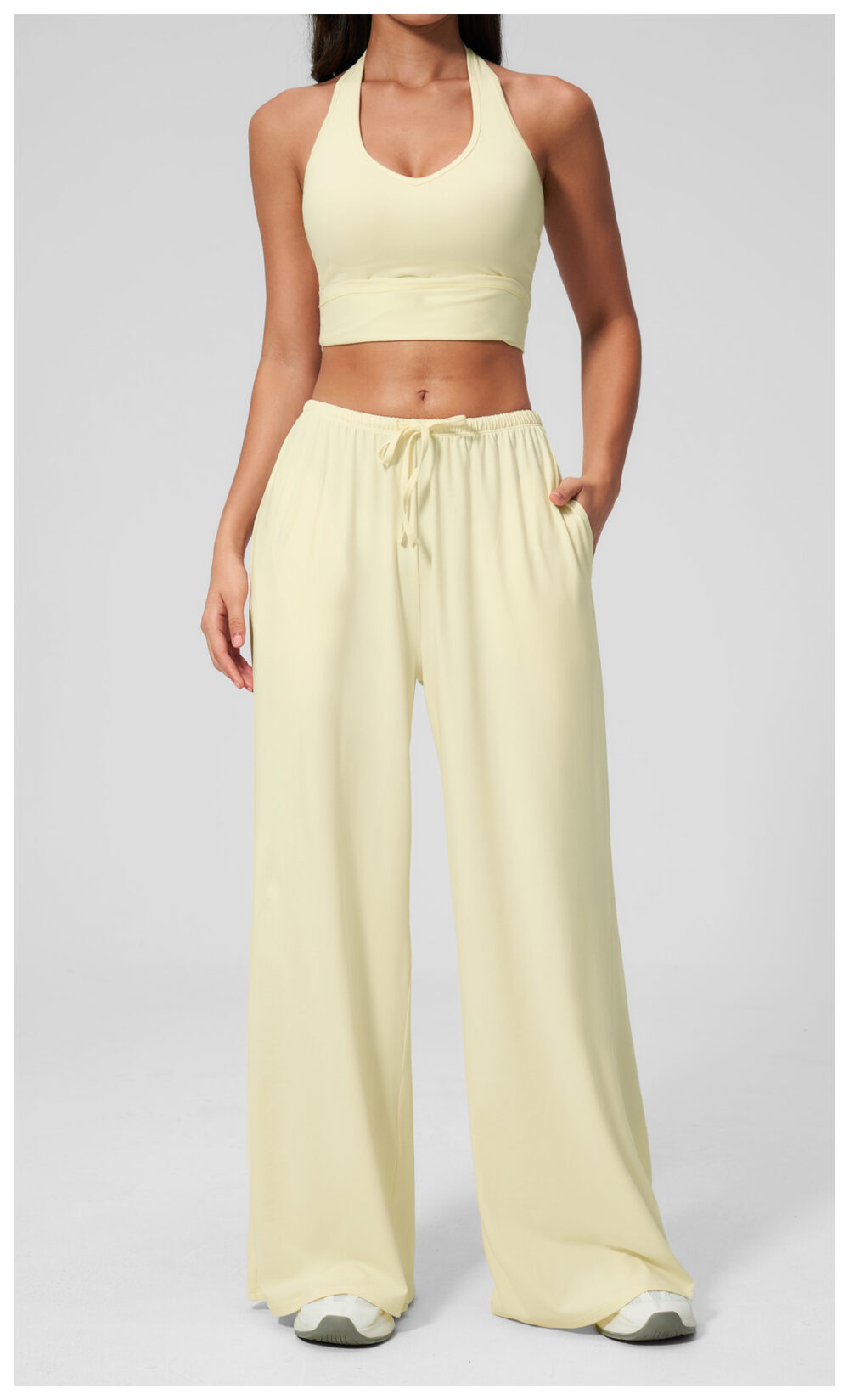 Women Brushed Soft Performance 2 Piece Yoga Set, High Stretch Workout Activewear, Custom Logo & Colors Available