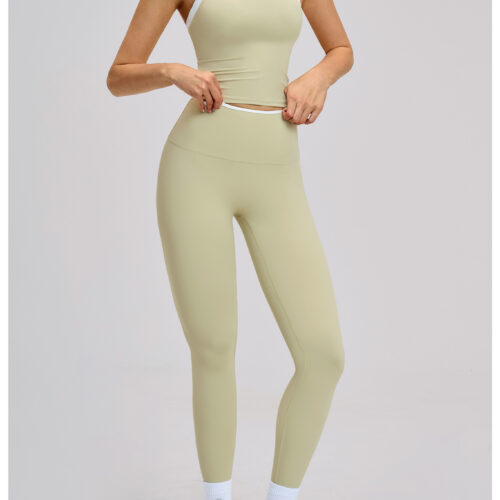 详情-19 Cross-Back Nude-Feel Yoga Set Custom Available