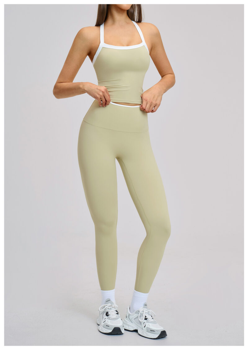 Cross-Back Nude-Feel Yoga Set Custom Available
