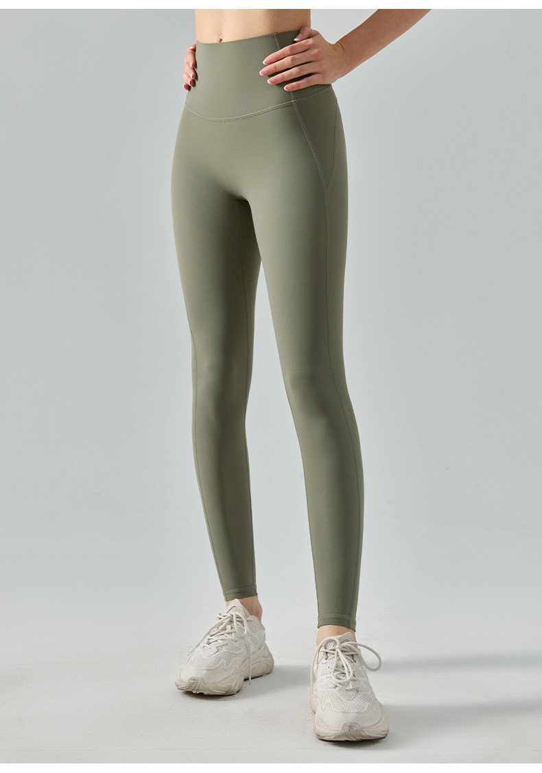 详情-20 High-Waist Camo Yoga Leggings – Quick-Dry Slim Fit 7/8 Length with Pockets OEM Wholesale