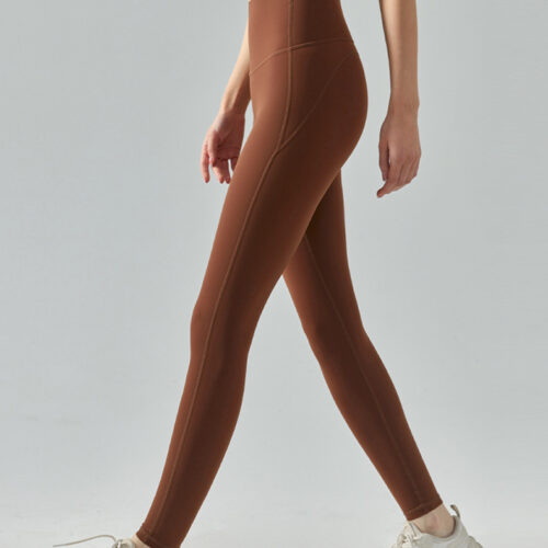 详情-21 High-Waisted Sculpting Compression Yoga Leggings