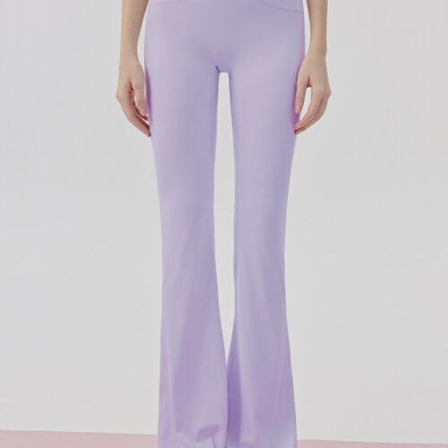 详情-28 High-Waisted Tie-Waist Flared Yoga Pants Custom Available
