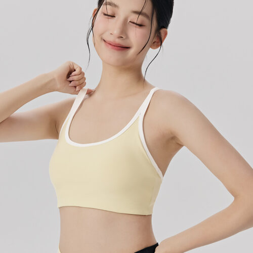 Seamless Color-Block Nude-Feel Yoga Set Custom Available