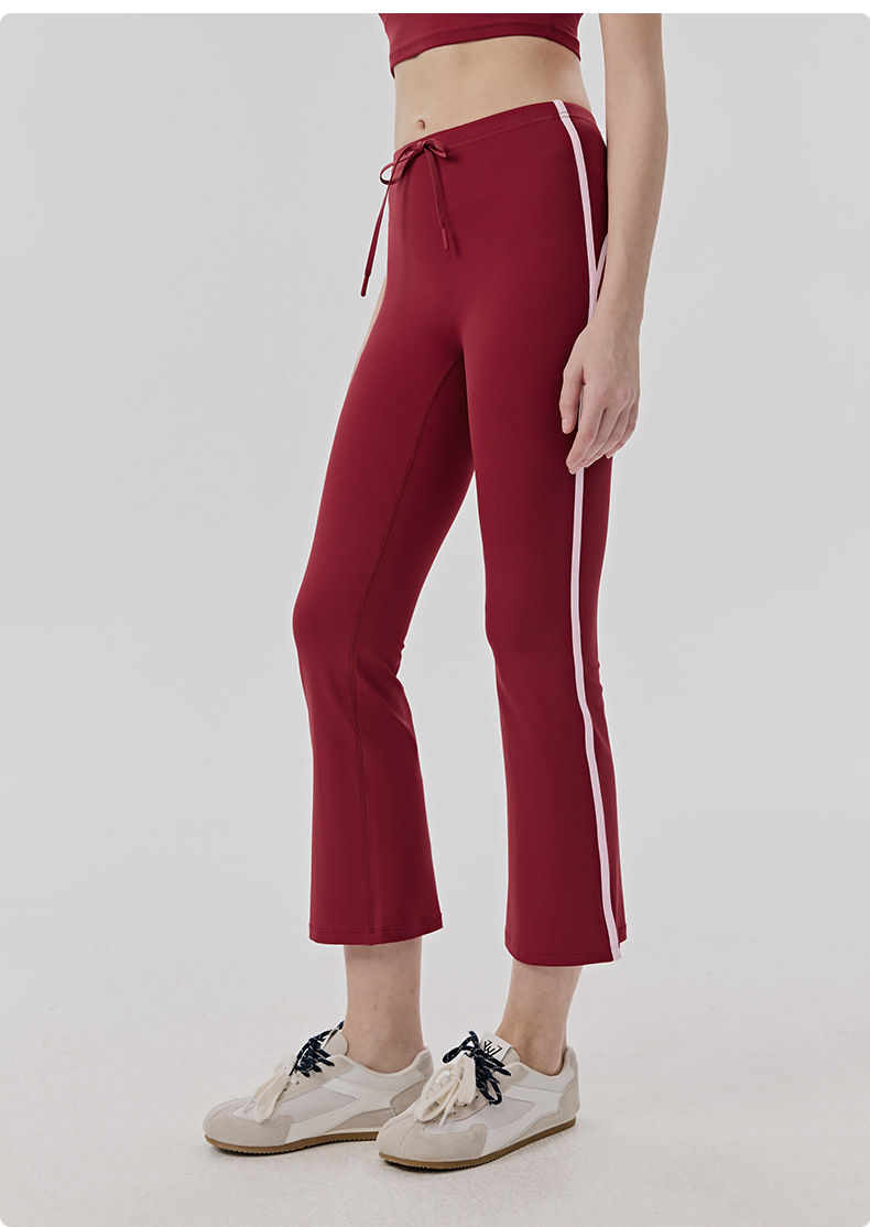 详情-36 High-Waisted Flared 8-Point Yoga Pants Custom Available