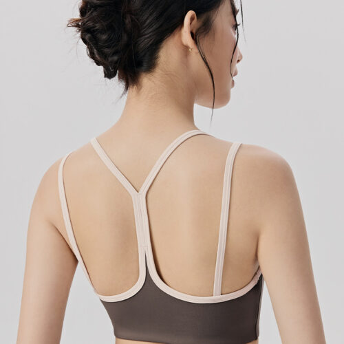 Seamless Color-Block Nude-Feel Yoga Set Custom Available