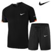 Men Sports Running Set - Quick Dry Short Sleeve T-Shirt + Shorts