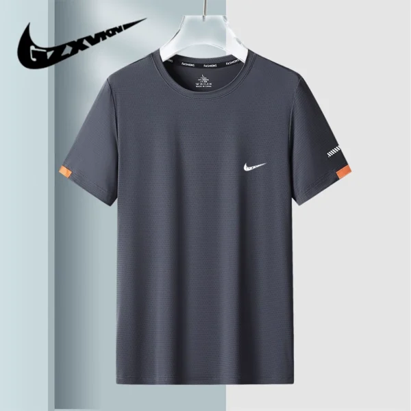 Men's T-Shirt Ice Silk Quick-Dry Plus Size Summer 2303