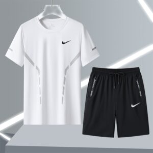 O1CN01Iln4hF29v8l7KY0tL_2214044128129-0-cib.jpg Men's Short Sleeve Set - T-Shirt + Shorts - Summer Sports Outfit