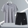 Men's Short Sleeve Set - T-Shirt + Shorts - Summer Sports Outfit