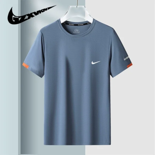 Men's T-Shirt Ice Silk Quick-Dry Plus Size Summer 2303