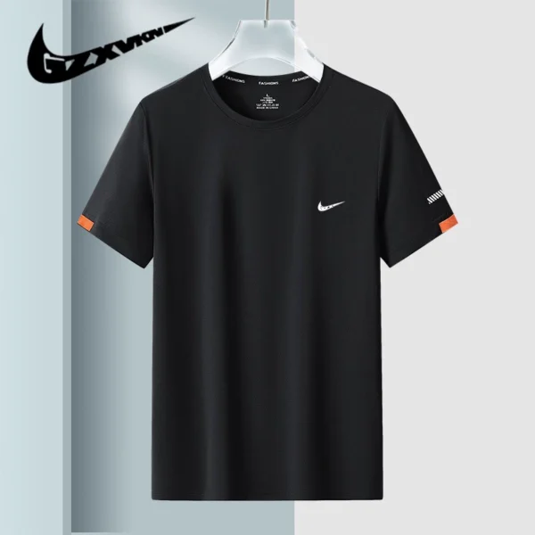 Men's T-Shirt Ice Silk Quick-Dry Plus Size Summer 2303