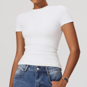 cdx8455_main Women's Quick-Dry Short Sleeve Yoga Top | Breathable Athletic T-Shirt CDX8455