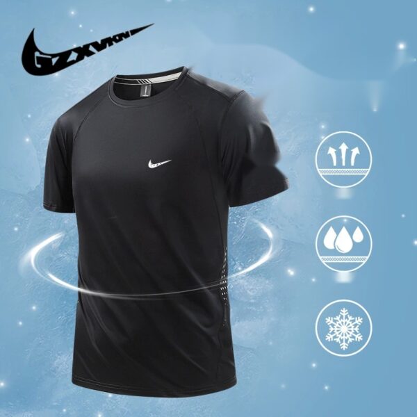 Men's T-Shirt Ice Silk Quick-Dry Breathable Summer 8818