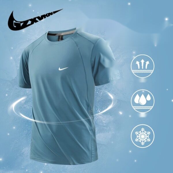 Men's T-Shirt Ice Silk Quick-Dry Breathable Summer 8818