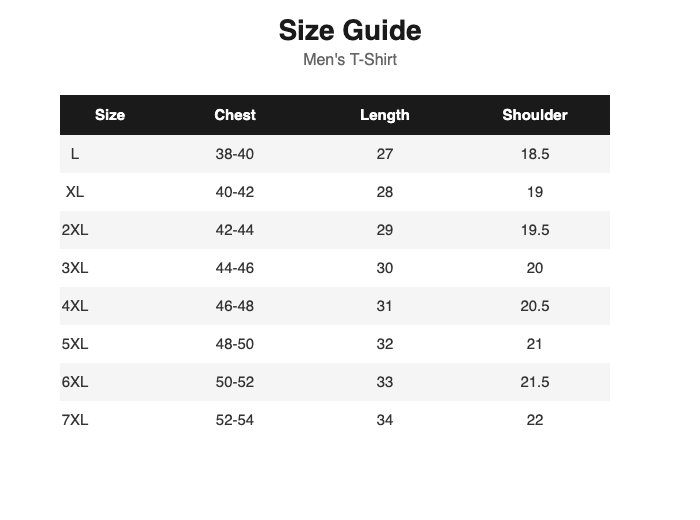 Size Guide
