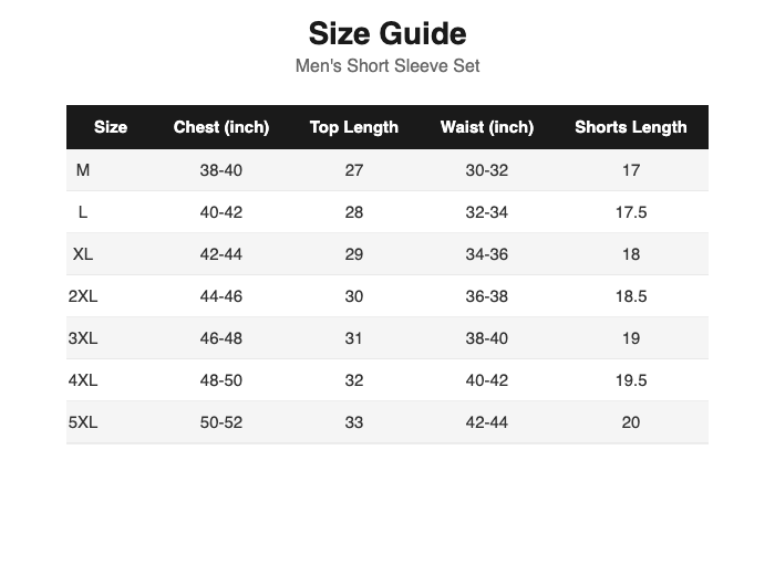 Size Guide