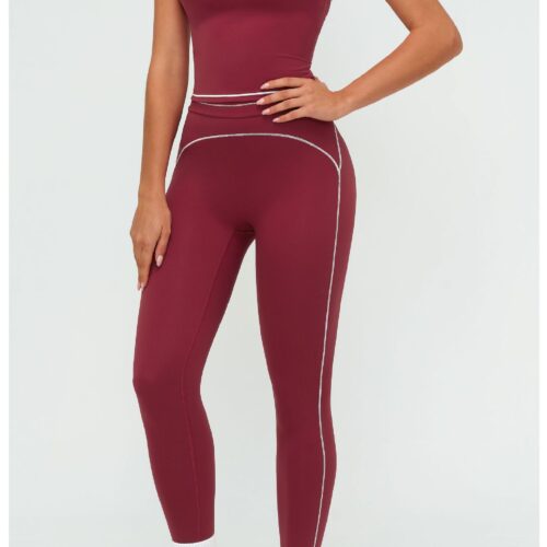 详情-121 High Waisted Tummy Control Tank Top Capri Pants Set, Customizable