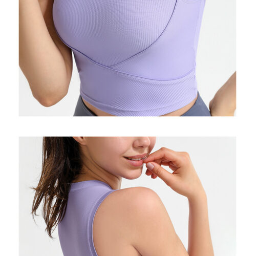 Ribbed Seamless Padded Sports Camisole Custom Available