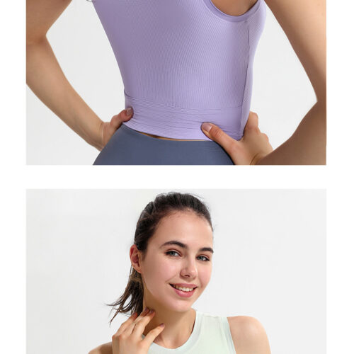 Ribbed Seamless Padded Sports Camisole Custom Available