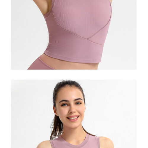 Ribbed Seamless Padded Sports Camisole Custom Available