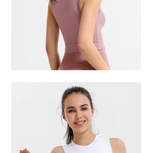 Ribbed Seamless Padded Sports Camisole Custom Available