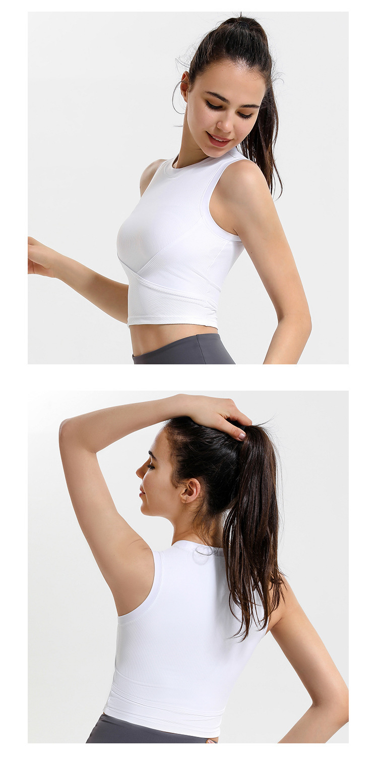 Ribbed Seamless Padded Sports Camisole Custom Available