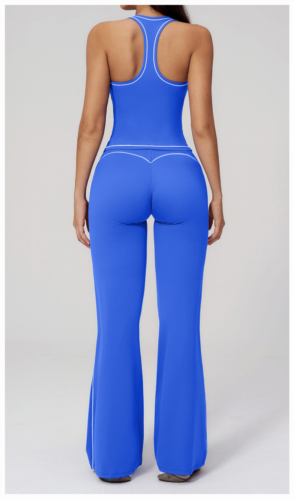 详情-23 High Waisted Tummy Control Tank Top Wide Leg Pants Set, Customizable