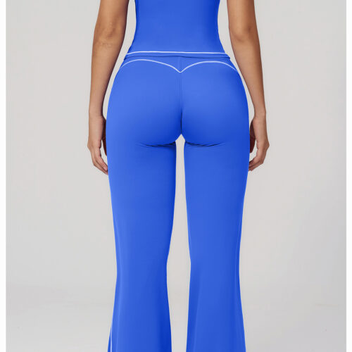 详情-23 High Waisted Tummy Control Tank Top Wide Leg Pants Set, Customizable