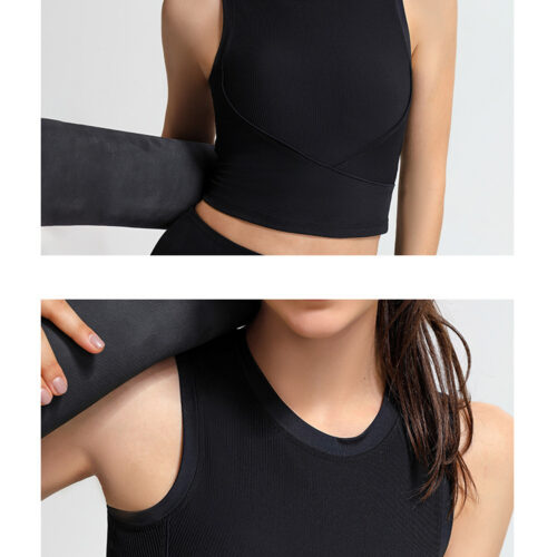 Ribbed Seamless Padded Sports Camisole Custom Available