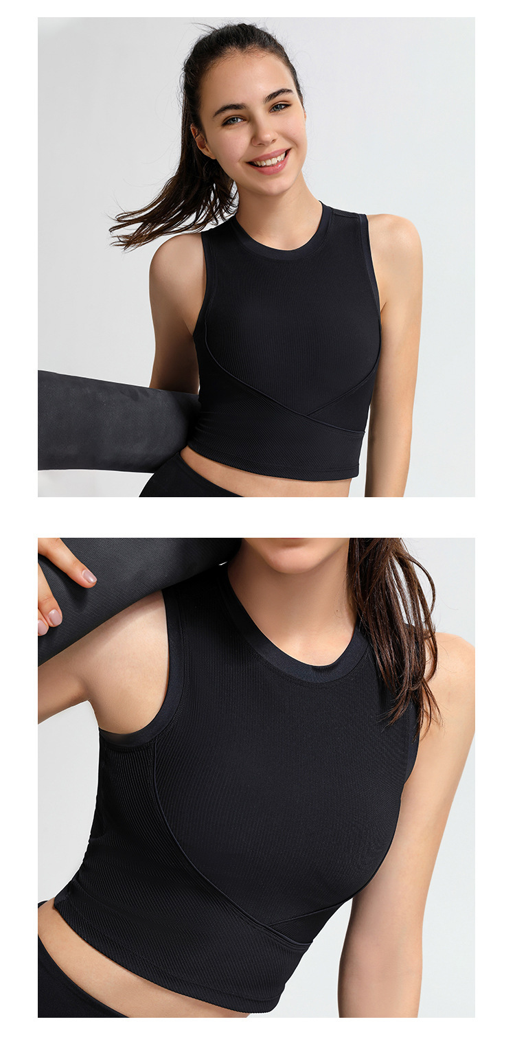 Ribbed Seamless Padded Sports Camisole Custom Available