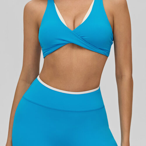 详情-27 Contrast Backless Nude-Feel Yoga Bra Custom Available
