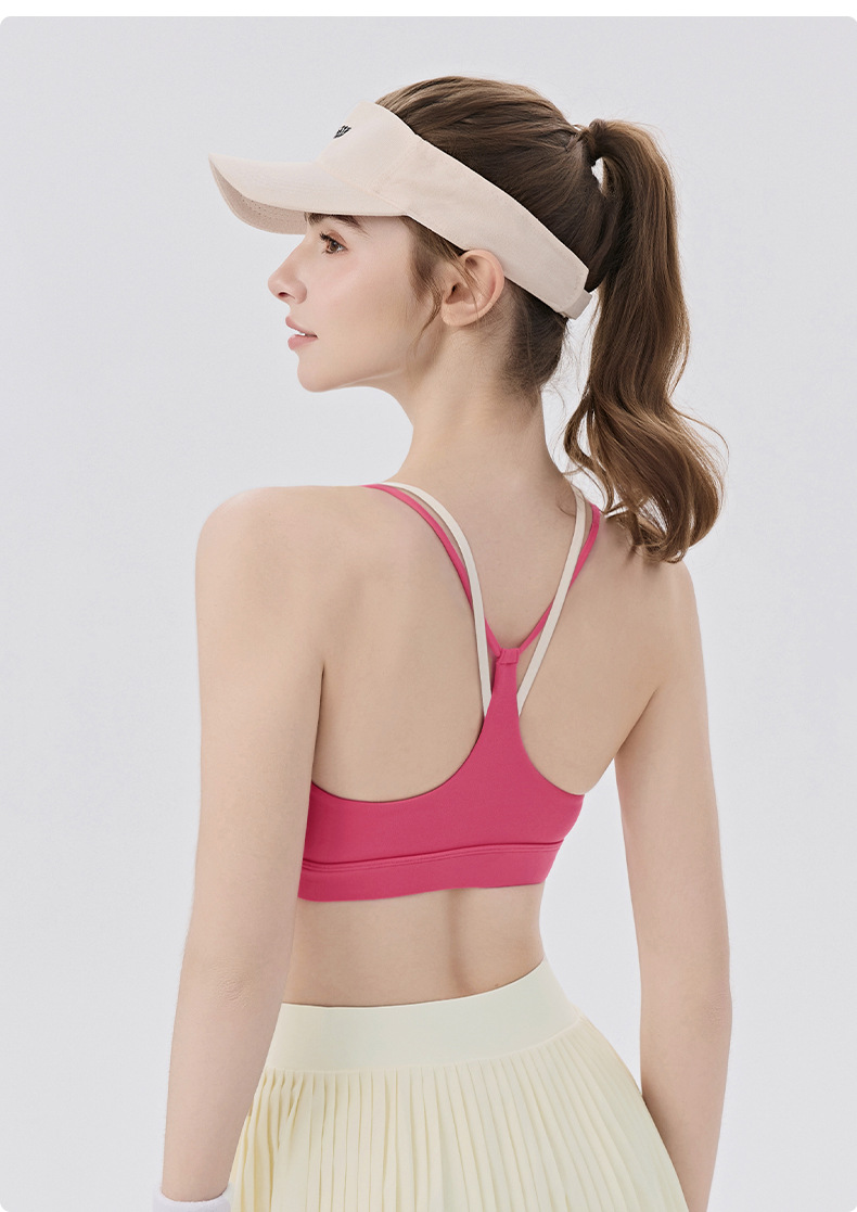 详情-33 Double-Strap Quick-Dry Support Sports Bra Custom Available