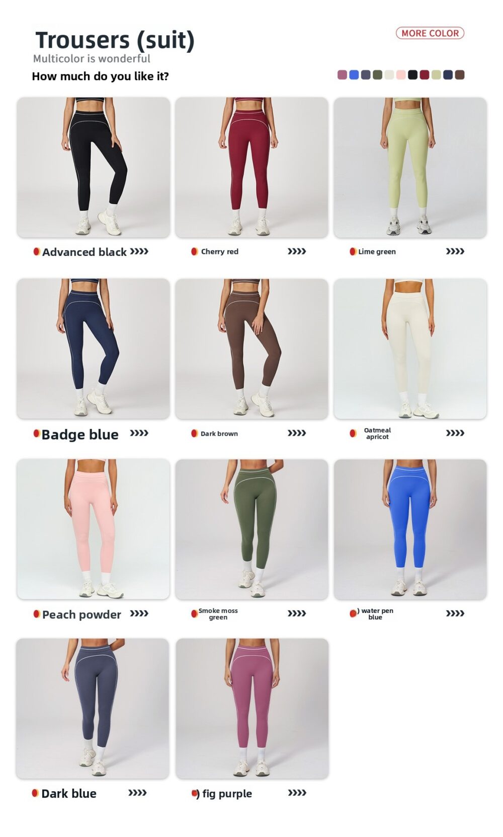 长裤 High Waisted Tummy Control Sports Bra Capri Pants Set, Customizable